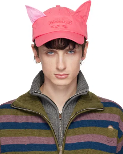 Charles Jeffrey Loverboy Pink Colour Block Ears Cap