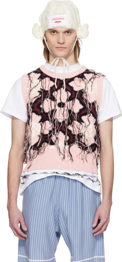 Charles Jeffrey Loverboy Pink Guddle Vest In Pink Parliament