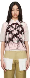 Charles Jeffrey Loverboy Pink Guddle Vest In Pink Parliament