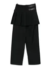 Charles Jeffrey Loverboy Pleated Buckle-detail Trousers In Black