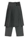 Charles Jeffrey Loverboy Pleated Wide-leg Trousers In Gray