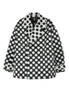 Charles Jeffrey Loverboy Polka-dot Double-breasted Coat In Black