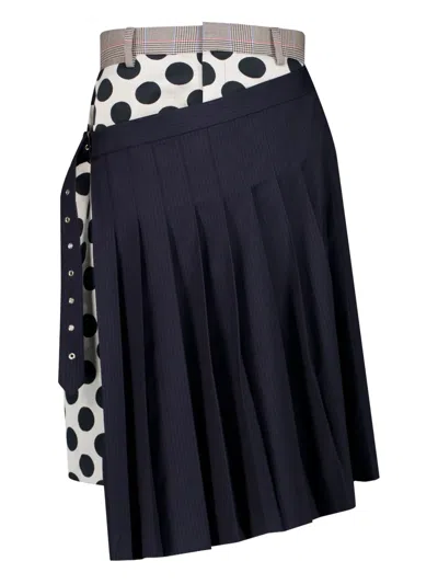 Charles Jeffrey Loverboy Polka-dot Skirt In Blue
