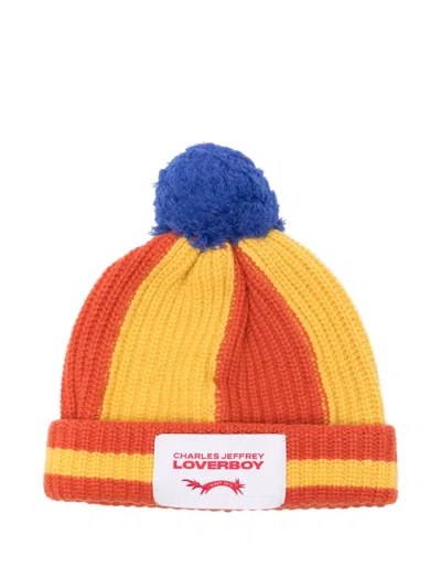 Charles Jeffrey Loverboy Pompom Beanie Hat In Multi