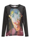 Charles Jeffrey Loverboy Powermesh Long-sleeve T-shirt In Black
