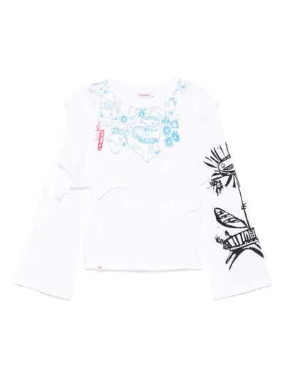 Charles Jeffrey Loverboy White Long Sleeve Double T-shirt