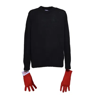 Charles Jeffrey Loverboy Pullover With Attached Gloves In Black