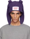 Charles Jeffrey Loverboy Purple Chunky Rabbit Beanie In Purple