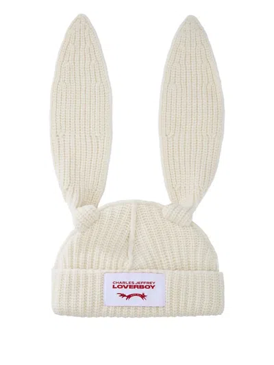 Charles Jeffrey Loverboy Rabbit-ears Beanie Hat In Neutral