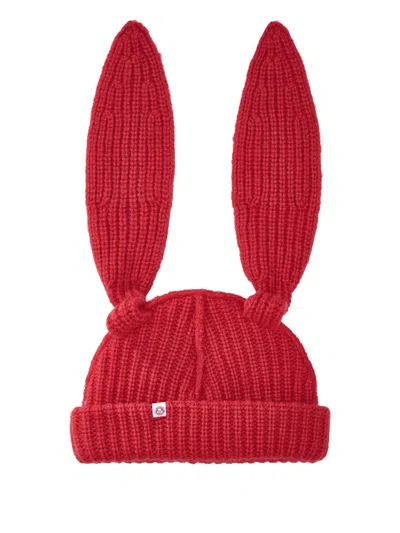 Charles Jeffrey Loverboy Rabbit-ears Beanie Hat In Red