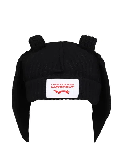 Charles Jeffrey Loverboy Rabbit-ear Hat In Black