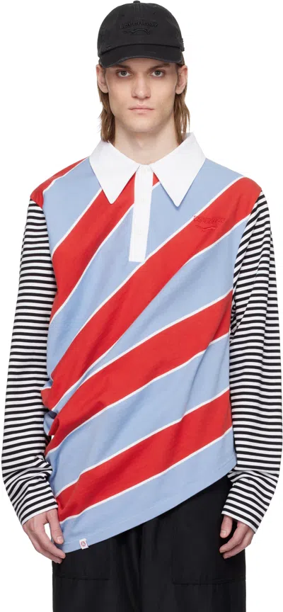 Charles Jeffrey Loverboy Topsy Turvy Polo Shirt In Multicolor