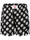 Charles Jeffrey Loverboy Scalloped Boxer Shorts In 黑色