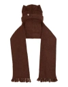 Charles Jeffrey Loverboy Scarf Brown Size - Alpaca Wool, Viscose, Polyester, Polyamide, Elastane In Brown