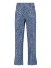 Charles Jeffrey Loverboy Straight Trousers With Sequin Embellishments And Pockets In Blue