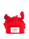 Charles Jeffrey Loverboy Shaggy-ears Ribbed Hat In Red