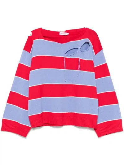 Charles Jeffrey Loverboy Slash Stripe Sweater In Multicolor