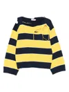 Charles Jeffrey Loverboy Slash Stripe Sweater In Yellow