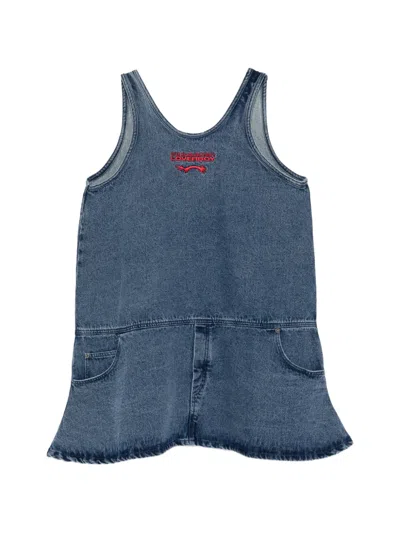 Charles Jeffrey Loverboy Sleeveless Denim Dress In Blue