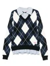 Charles Jeffrey Loverboy Blue Smart Sweater In Blue