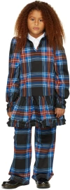Charles Jeffrey Loverboy Ssense Exclusive Kids Black Tartan Dress In Loverboy Ta