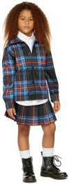 Charles Jeffrey Loverboy Ssense Exclusive Kids Black Tartan Jacket In Loverboy Ta
