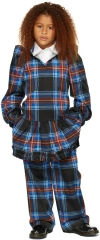 Charles Jeffrey Loverboy Ssense Exclusive Kids Black Tartan Trousers In Loverboy Ta