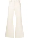 Charles Jeffrey Loverboy 29.5cm Flared Cotton Denim Jeans In Nude