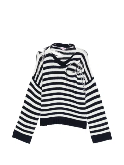 Charles Jeffrey Loverboy Stripe Sweater In Black