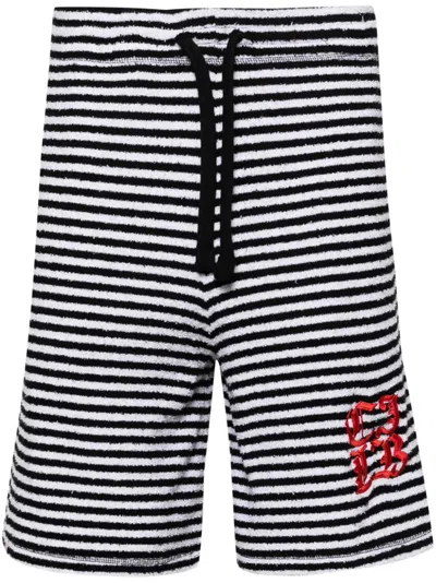 Charles Jeffrey Loverboy Black & White College Shorts In Blwstw