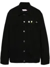 Charles Jeffrey Loverboy Stud-detail Denim Jacket In Black