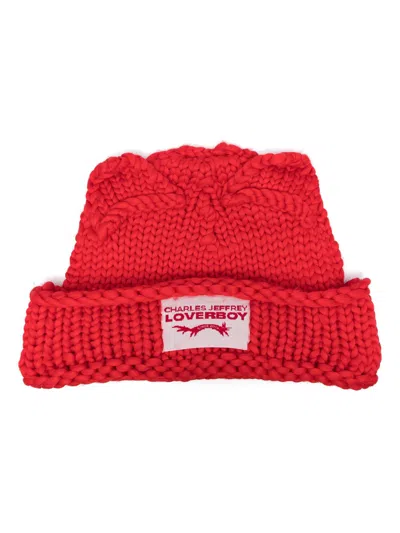 Charles Jeffrey Loverboy Supa Massive Beanie Hat In 红色