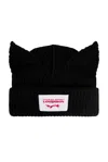 Charles Jeffrey Loverboy Supersized Chunky Ears Beanie In Black