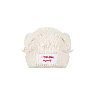 Pre-owned Charles Jeffrey Loverboy Supersized Chunky Ears Beanie 'ecru' | Tan | Men's Size Onesize In Brown