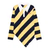 Charles Jeffrey Loverboy Diagonal-stripe Rugby Polo Shirt In Multi