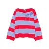 Charles Jeffrey Loverboy Slash Stripe Sweater In Red/blue