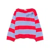 Charles Jeffrey Loverboy Slash Stripe Sweater In Red/blue