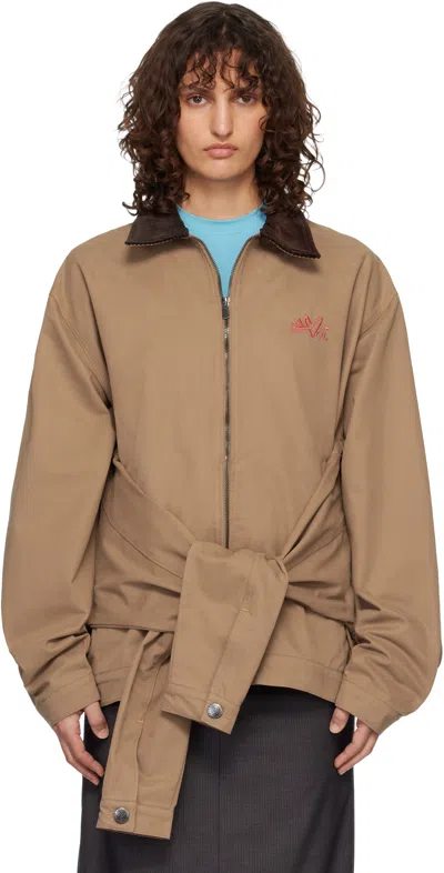 Charles Jeffrey Loverboy Tan Hug Jacket In Brown
