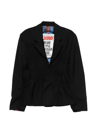 Charles Jeffrey Loverboy Taped Up Blazer In Black