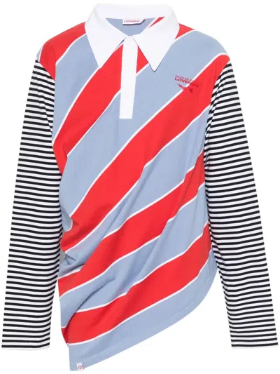 Charles Jeffrey Loverboy Topsy Turvy Polo Shirt In Multicolor