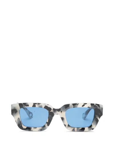 Charles Jeffrey Loverboy Topsy Turvy Rectangle Sunglasses In Gray
