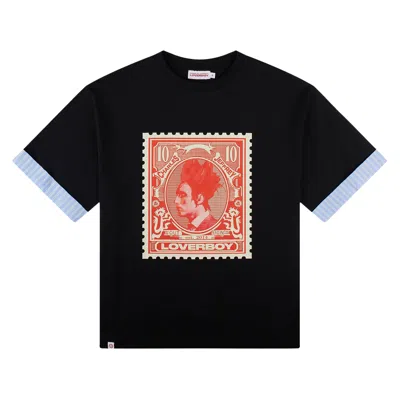 Pre-owned Charles Jeffrey Loverboy Turn Up Tee 'black' | Men's Size L