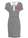 Charles Jeffrey Loverboy Wednesday Stripe-print Minidress In Weiss
