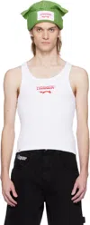 Charles Jeffrey Loverboy White Logo Tank Top In White And Red