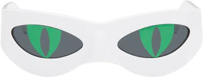 Charles Jeffrey Loverboy White Neko Sunglasses
