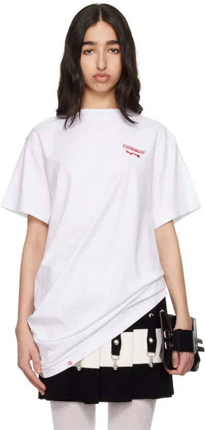 CHARLES JEFFREY LOVERBOY WHITE TOPSY TURVY T-SHIRT