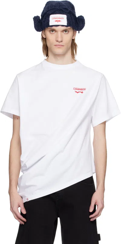 Charles Jeffrey Loverboy White Topsy Turvy T-shirt