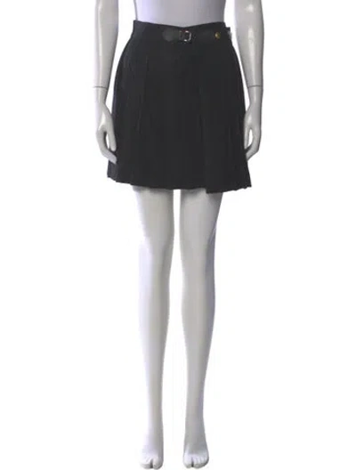 Pre-owned Charles Jeffrey Loverboy Wool Mini Skirt In Black