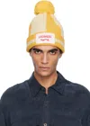 Charles Jeffrey Loverboy Yellow & Off-white Pompom Beanie In Yellow