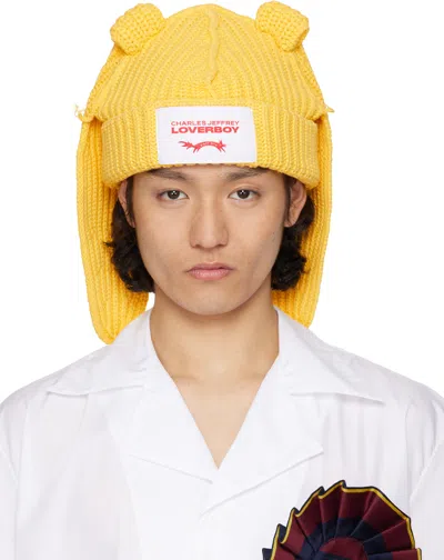 Charles Jeffrey Loverboy Yellow Chunky Rabbit Beanie